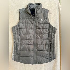 Gray faux fur lined U.S. Polo Assn. puffer vest